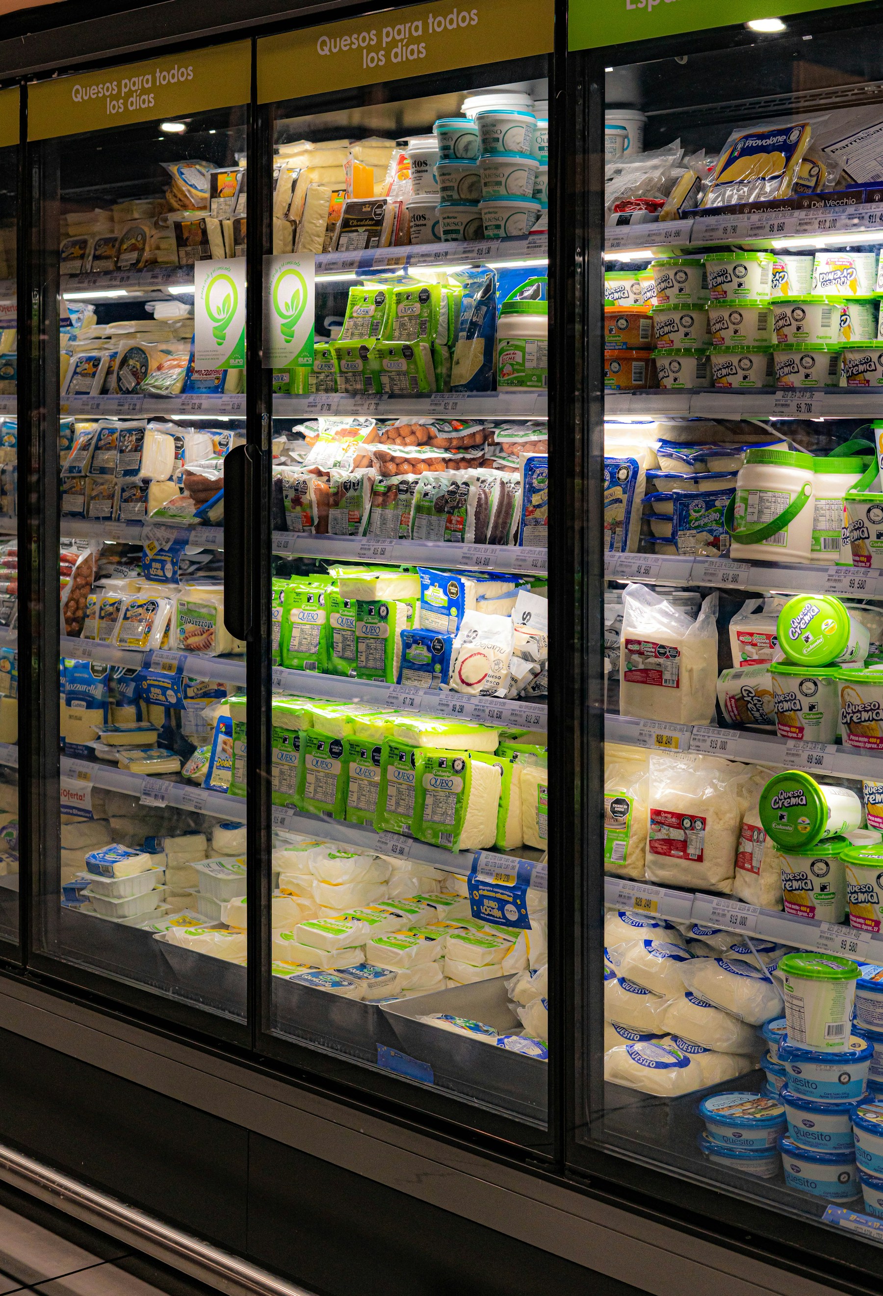 Dairy fridge wall